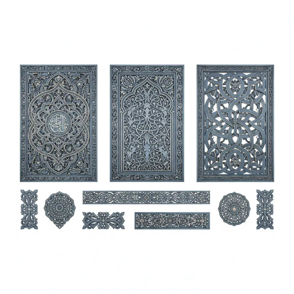 ألواح خشبية منحوتة فاخرة