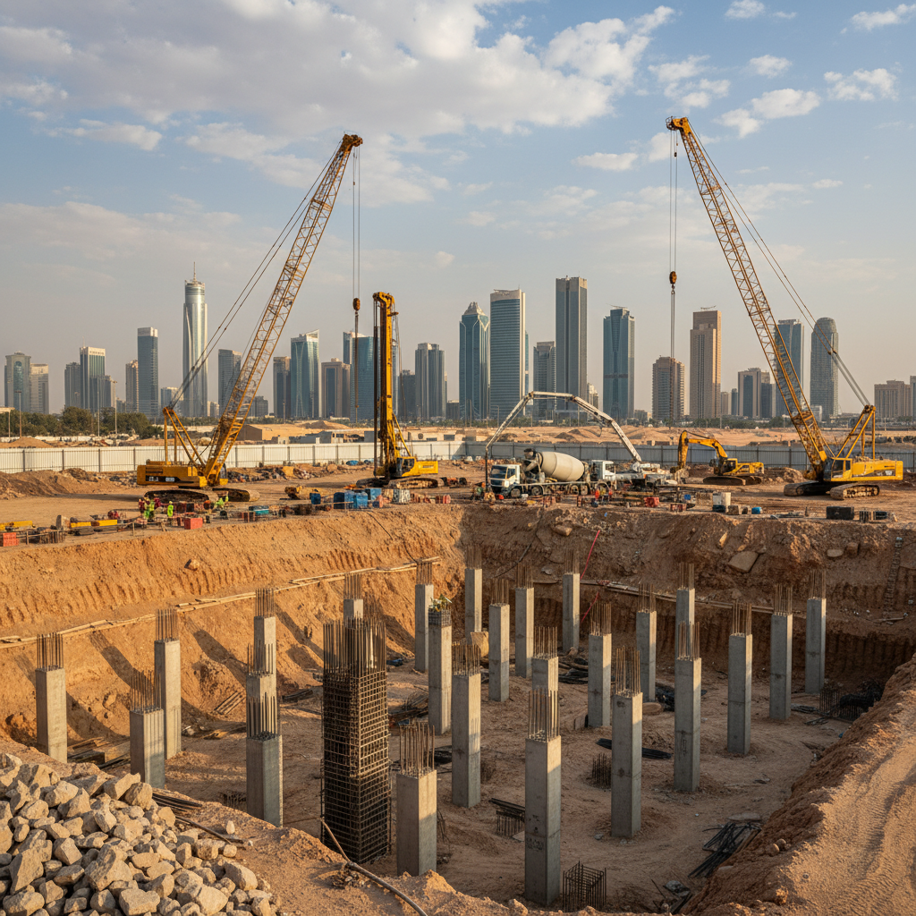 خدمة حفر أساسات وخوازيق بالرياض عامر للديكور