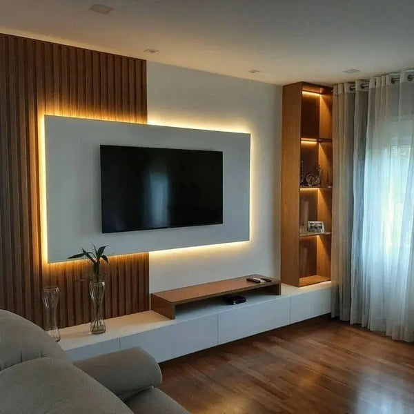 مشروع ديكور التلفزيون الخشبي حسب الطلب - عامر للديكور Amer Decor