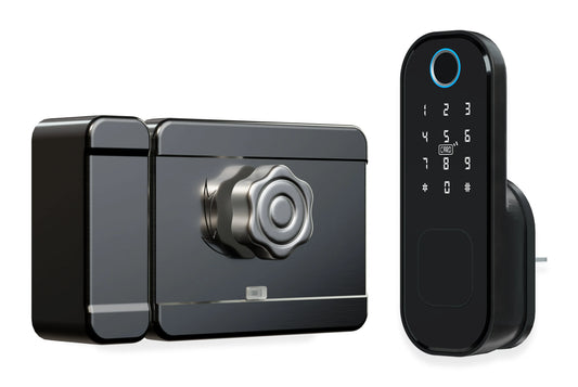 قفل إلكتروني ذكي ENOX H1 - قفل بصمة وبطاقة ورقم سري | عامر للديكور - عامر للديكور