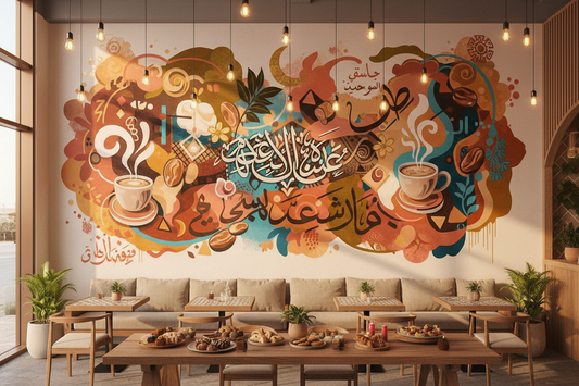 جداريات فنية للمقاهي والمطاعم