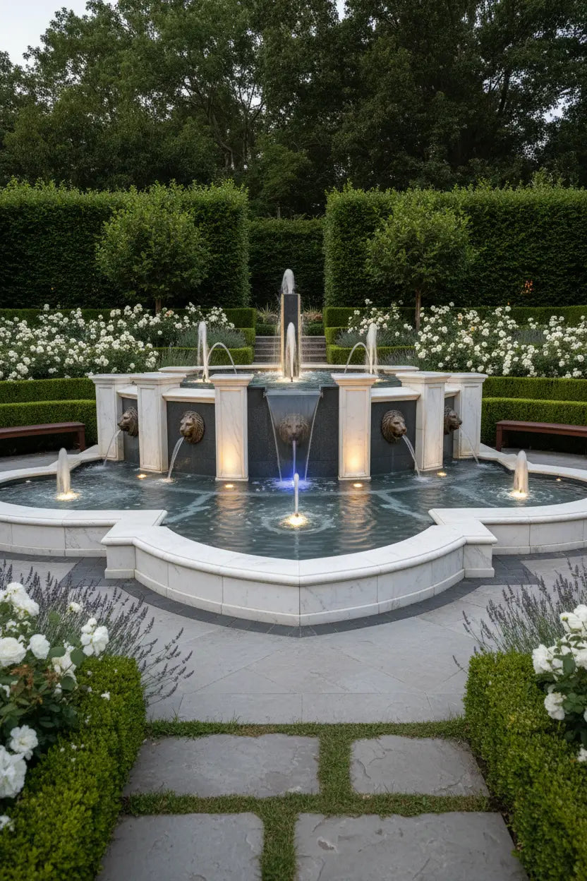 نوافير حدائق فاخرة