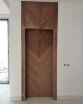 باب خشب ووتر بروف قشرة الجوز - مقاوم للرطوبة - عامر للديكور