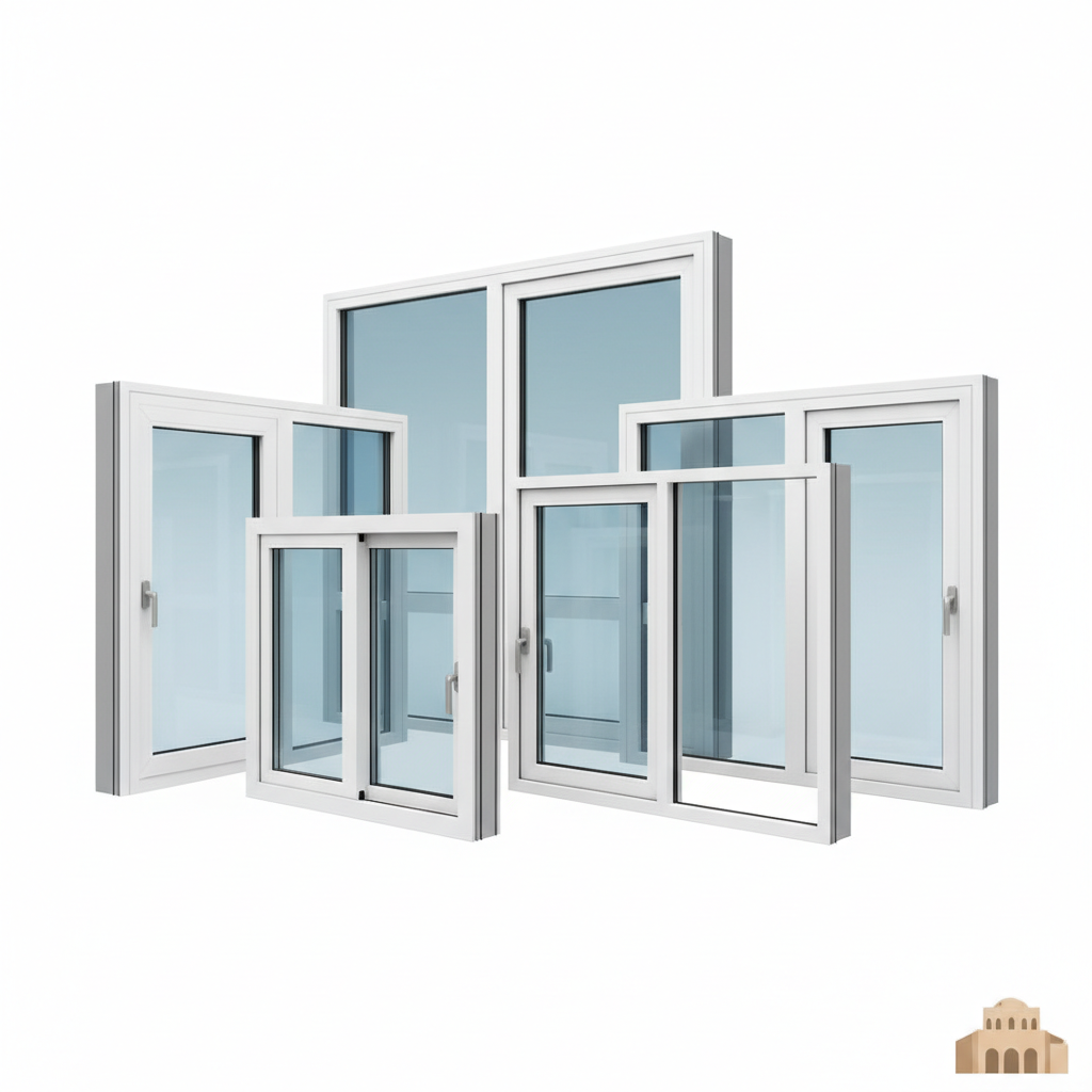نوافذ وأبواب UPVC وألومنيوم عازلة للحرارة والصوت - مشاريع السعودية عامر للديكور