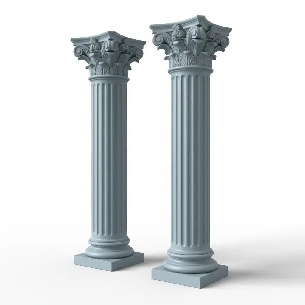 أعمدة فايبر ديكورية