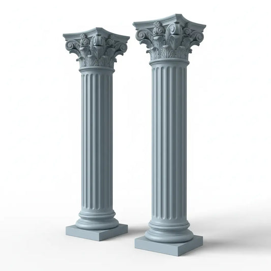 أعمدة فايبر ديكورية