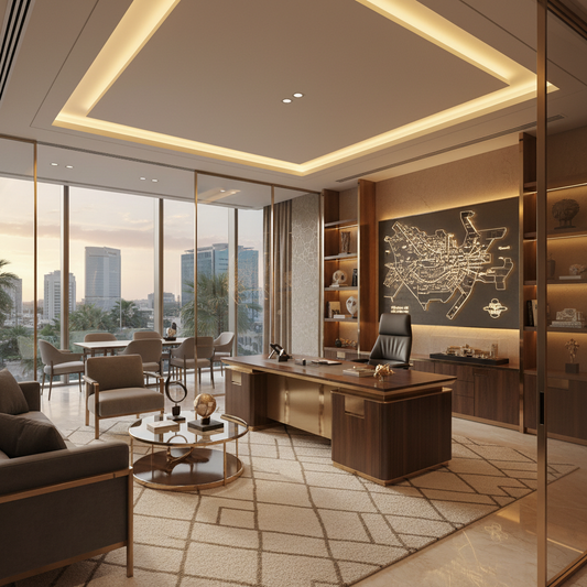 تصميم وتشطيب مكاتب فاخرة بالرياض عامر للديكور