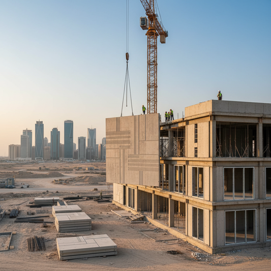 جدران خرسانية جاهزة Precast بالرياض عامر للديكور